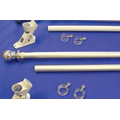 Un-Rapper Kit White Aluminum Pole and Bracket - 6'x1"